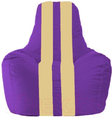 Бескаркасное кресло Flagman Спортинг С1.1-73 (фиолетовый/светло-бежевые полоски)