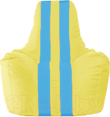 Бескаркасное кресло Flagman Спортинг С1.1-263 (жёлтый/голубые полоски)