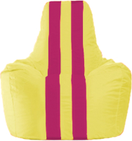 Бескаркасное кресло Flagman Спортинг С1.1-246 (жёлтый/лиловые полоски) - 