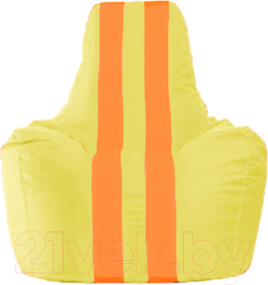 Бескаркасное кресло Flagman Спортинг С1.1-258 (жёлтый/оранжевые полоски)