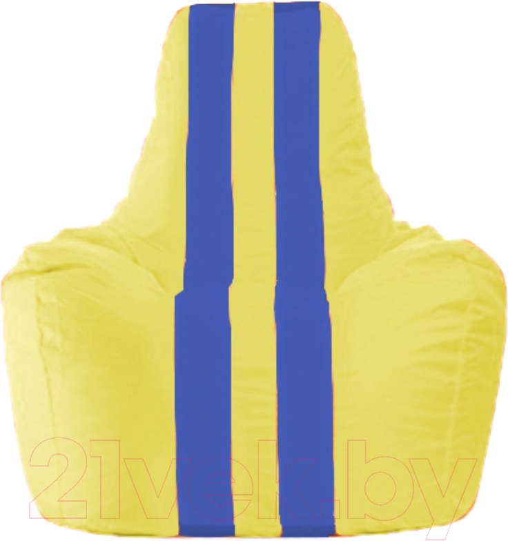 Бескаркасное кресло Flagman Спортинг С1.1-254 (жёлтый/синие полоски)