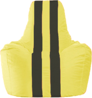 Бескаркасное кресло Flagman Спортинг С1.1-245 (жёлтый/чёрные полоски) - 