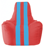 Бескаркасное кресло Flagman Спортинг С1.1-179 (красный/голубые полоски) - 