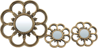 Комплект зеркал декоративных QWERTY Анже / 74055 (3шт, бронзовый) - 