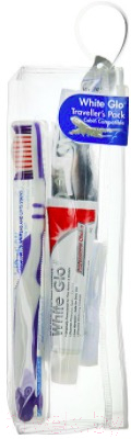 Набор для ухода за полостью рта White Glo Дорожный паста 24г + щетка + зубочистки