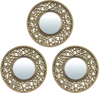 Комплект зеркал декоративных QWERTY Лион / 74047 (3шт, бронза) - 