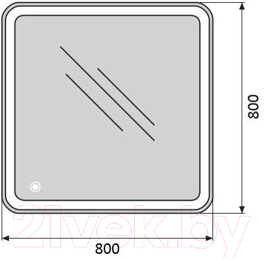 Зеркало BelBagno SPC-MAR-800-800-LED-TCH