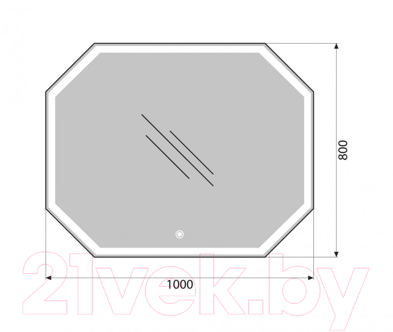 Зеркало BelBagno SPC-OTT-1000-800-LED-TCH