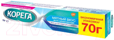 Крем для фиксации зубных протезов Корега Extra Strong Mint (70г)