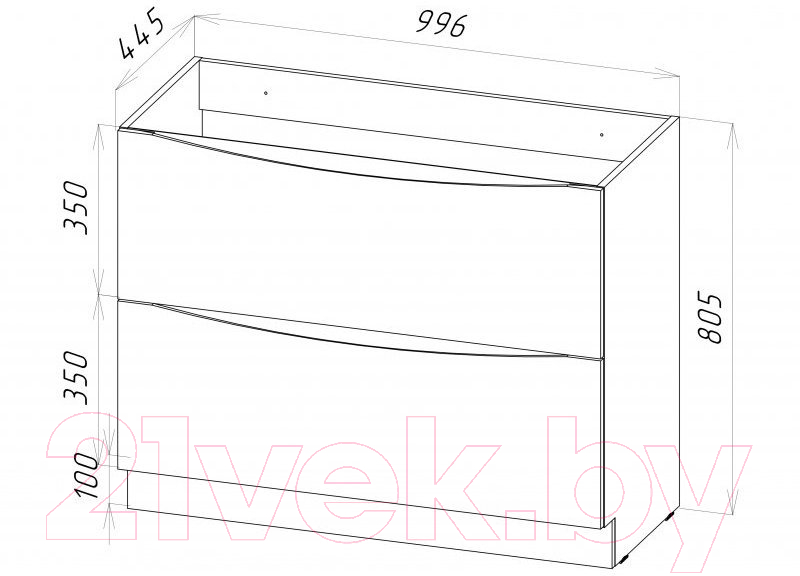 Тумба под умывальник BelBagno Marino-1000-2C-PIA-BL-P