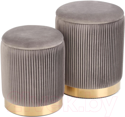 Комплект мягкой мебели Halmar Monty / V-CH-Monty-Pufa-Popiel (серый/золото)