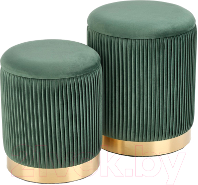 Комплект мягкой мебели Halmar Monty / V-CH-Monty-Pufa-C-Zielony (темно-зеленый/золото)
