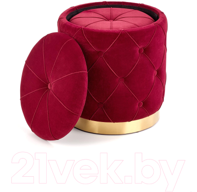 Комплект мягкой мебели Halmar Polly / V-CH-Polly-Pufa-Bordowy (бордовый/золото)