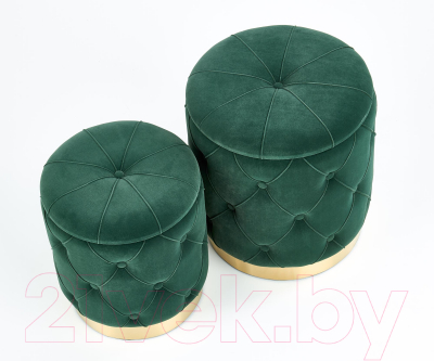 Комплект мягкой мебели Halmar Polly / V-CH-Polly-Pufa-C.Zielony (темно-зеленый/золото)