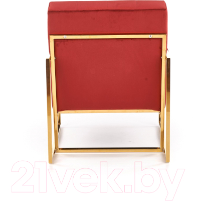 Кресло мягкое Halmar Prius (бордовый/золото)