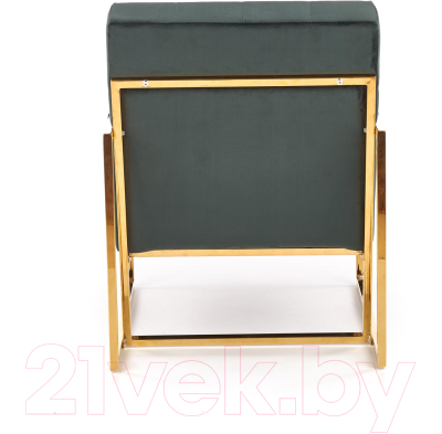 Кресло мягкое Halmar Prius (темно-зеленый/золото)