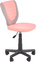 Кресло офисное Halmar Toby (серый/розовый) - 