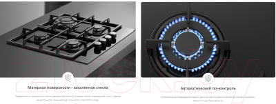 Изображение товара Газовая варочная панель Haier HHX-G64CWW