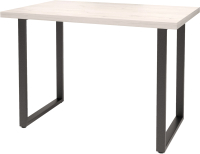 Обеденный стол Millwood Лофт Ницца Л 120x70x75 (дуб белый Craft/металл черный) - 