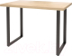 Обеденный стол Millwood Лофт Ницца Л 120x70x75 (дуб золотой Craft/металл черный) - 