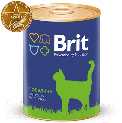 Влажный корм для кошек Brit Premium Beef / 9457 (340г)