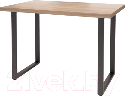 Обеденный стол Millwood Лофт Ницца Л 160x80x75 (дуб табачный Craft/металл черный)