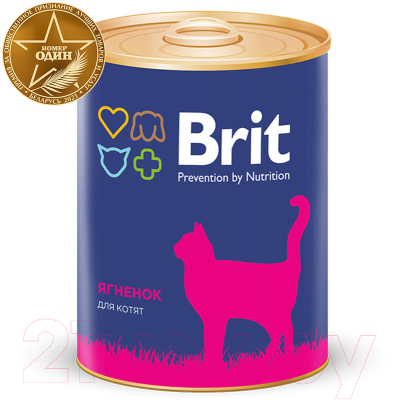 Влажный корм для кошек Brit Premium Lamb for Kitten / 9419 (340г)