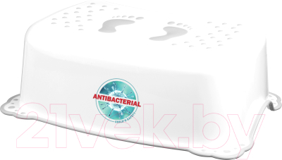 Табурет-подставка Maltex Антибактериальная / 4032 (белый/серый)