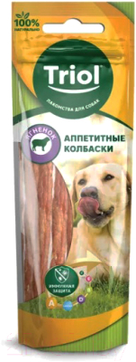 Лакомство для собак Triol Аппетитные колбаски из ягненка / 10171004 (40г)
