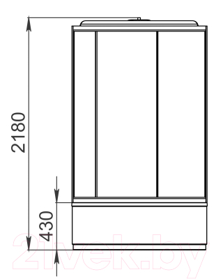 Душевая кабина Domani-Spa Simple High / DS01S99HBCl00 (черный/прозрачное стекло)