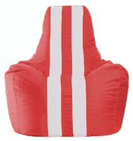 Бескаркасное кресло Flagman Спортинг С1.1-181 (красный/белые полоски) - 