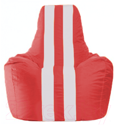Бескаркасное кресло Flagman Спортинг С1.1-181 (красный/белые полоски)