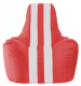 Бескаркасное кресло Flagman Спортинг С1.1-181 (красный/белые полоски) - 