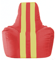 Бескаркасное кресло Flagman Спортинг С1.1-178 (красный/желтые полоски) - 