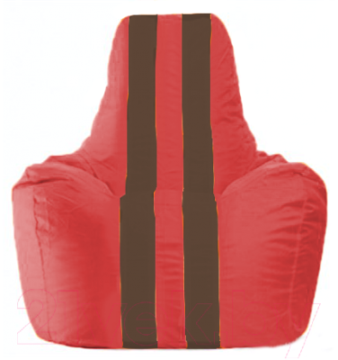 Бескаркасное кресло Flagman Спортинг С1.1-177 (красный/коричневые полоски)