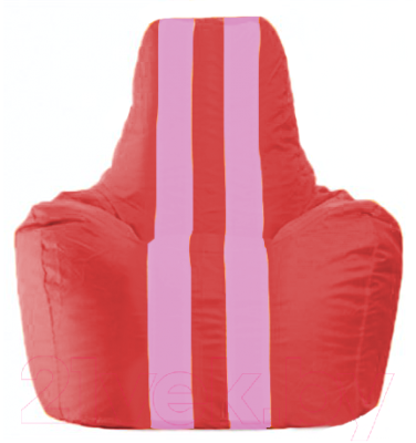 Бескаркасное кресло Flagman Спортинг С1.1-175 (красный/розовые полоски)