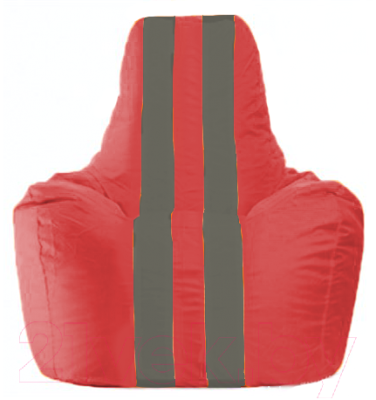 Бескаркасное кресло Flagman Спортинг С1.1-170 (красный/темно-серые полоски)