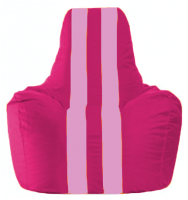 Бескаркасное кресло Flagman Спортинг С1.1-389 (лиловый/розовые полоски) - 