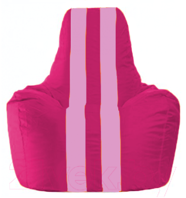 Бескаркасное кресло Flagman Спортинг С1.1-389 (лиловый/розовые полоски)