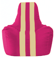 Бескаркасное кресло Flagman Спортинг С1.1-373 (лиловый/светло-бежевые полоски) - 