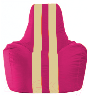 Бескаркасное кресло Flagman Спортинг С1.1-373 (лиловый/светло-бежевые полоски)