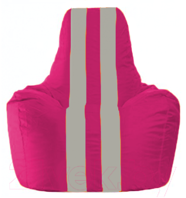 Бескаркасное кресло Flagman Спортинг С1.1-374 (лиловый/серые полоски)