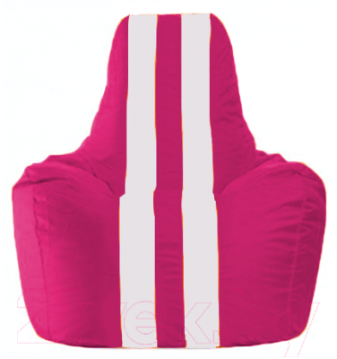 Бескаркасное кресло Flagman Спортинг С1.1-382 (лиловый/белые полоски)