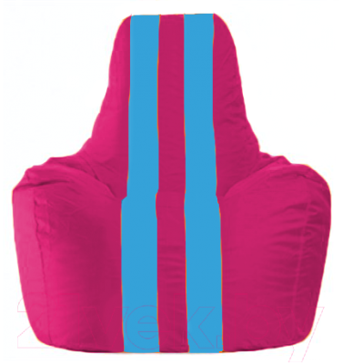Бескаркасное кресло Flagman Спортинг С1.1-385 (лиловый/голубые полоски)