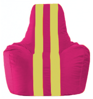 Бескаркасное кресло Flagman Спортинг С1.1-386 (лиловый/желтые полоски) - 