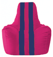 Бескаркасное кресло Flagman Спортинг С1.1-379 (лиловый/темно-синие полоски) - 