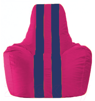 Бескаркасное кресло Flagman Спортинг С1.1-379 (лиловый/темно-синие полоски)