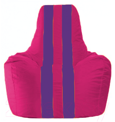 Бескаркасное кресло Flagman Спортинг С1.1-380 (лиловый/фиолетовые полоски)