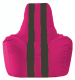 Бескаркасное кресло Flagman Спортинг С1.1-381 (лиловый/черные полоски) - 