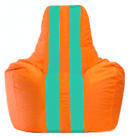 Бескаркасное кресло Flagman Спортинг С1.1-223 (оранжевый/бирюзовые полоски) - 